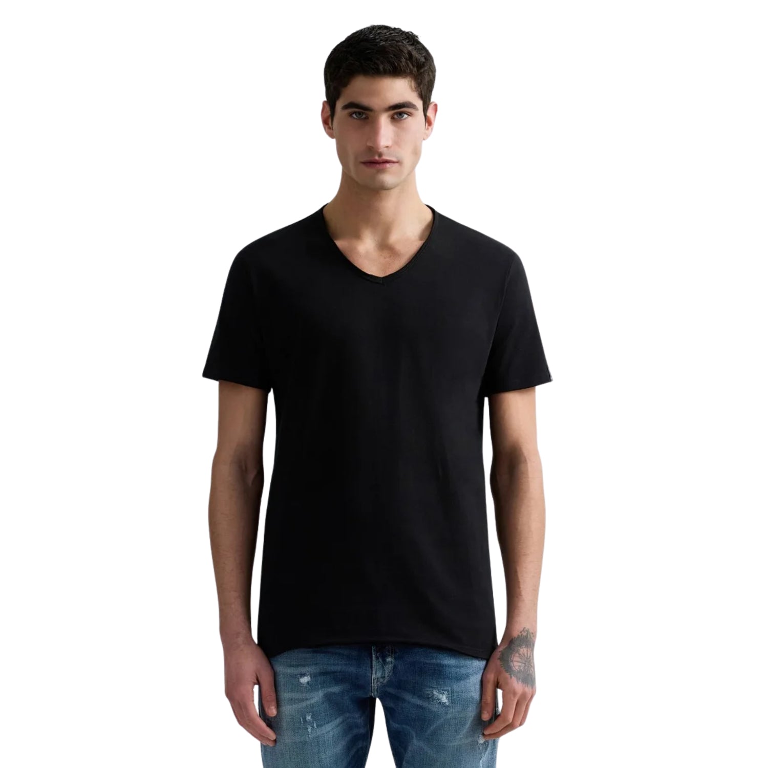 T-Shirt Con Scollo a V Uomo - M3591A 2660