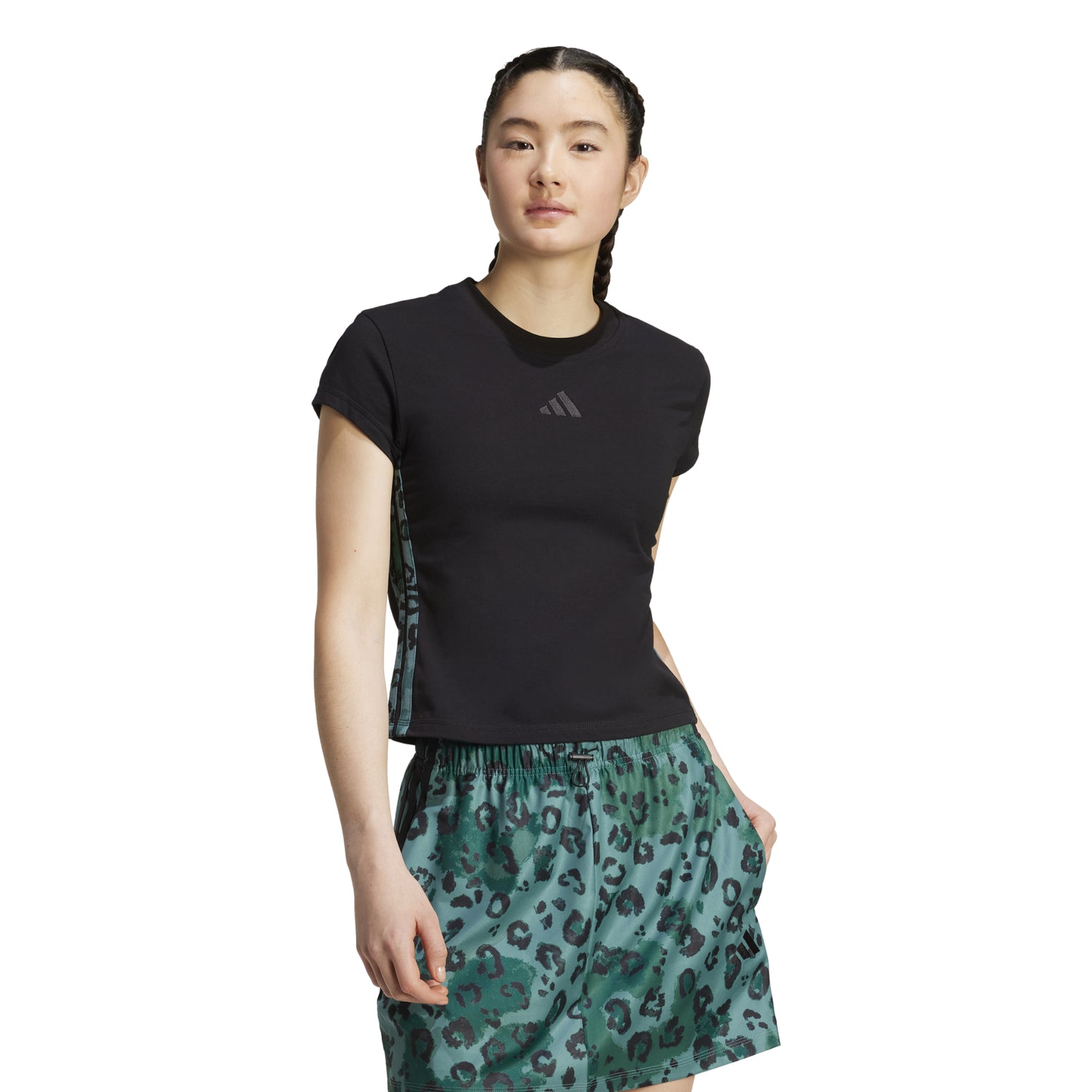 T-shirt Animal Print 3-Stripes Donna - JM1850