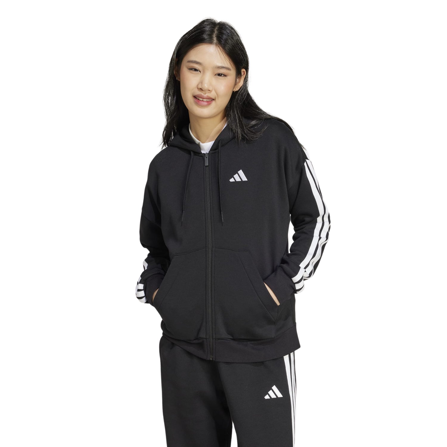 Felpa Essentials 3 Stripes Donna - JE1283