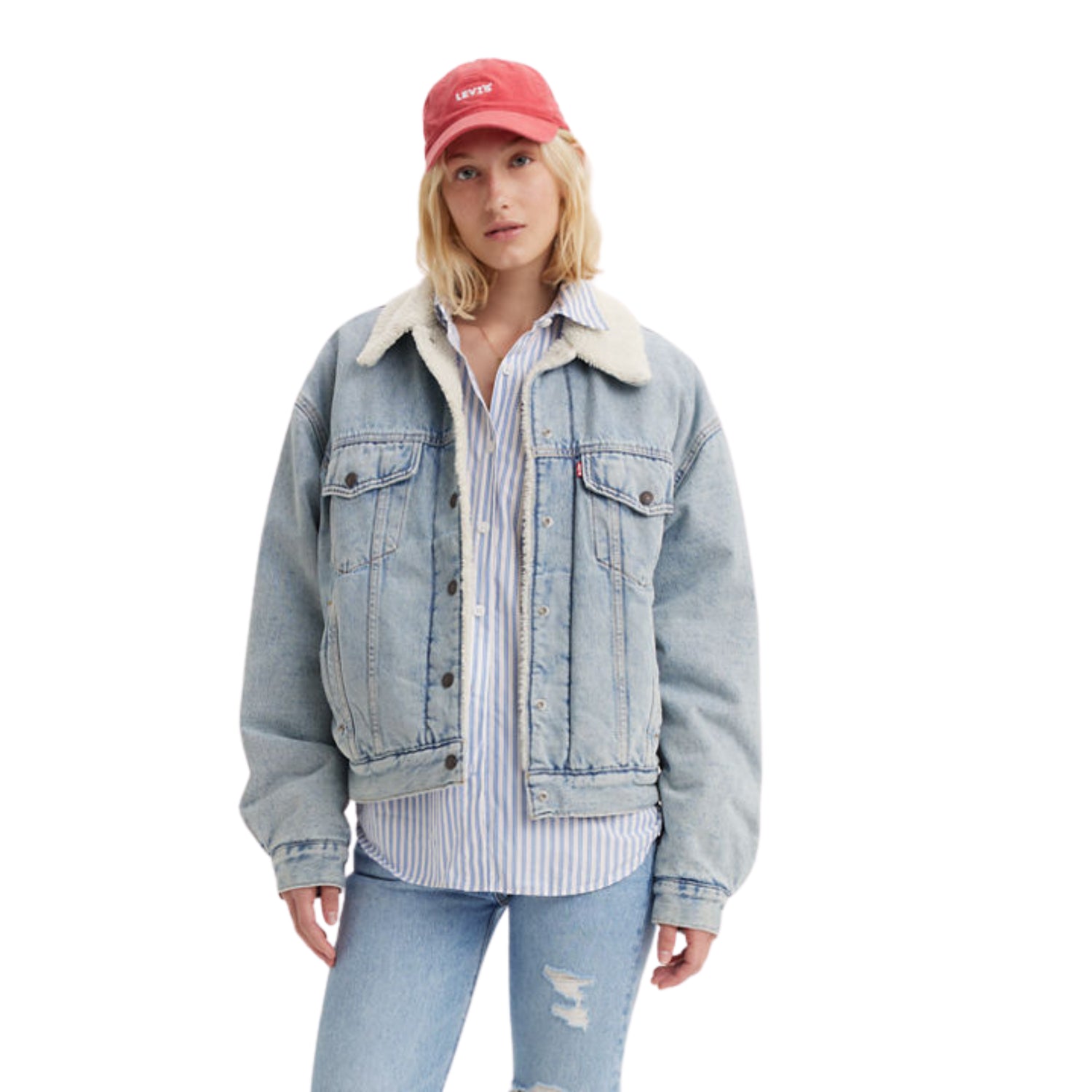 Giacca 90's Sherpa Trucker Donna - A4435