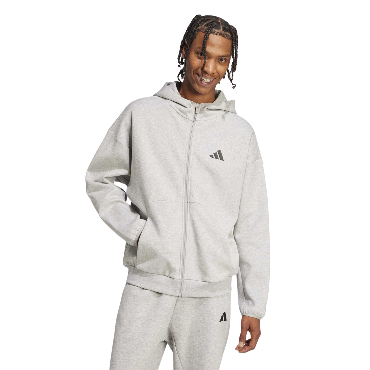 Felpa Future Icons Small Logo Full-Zip Uomo - JD4945