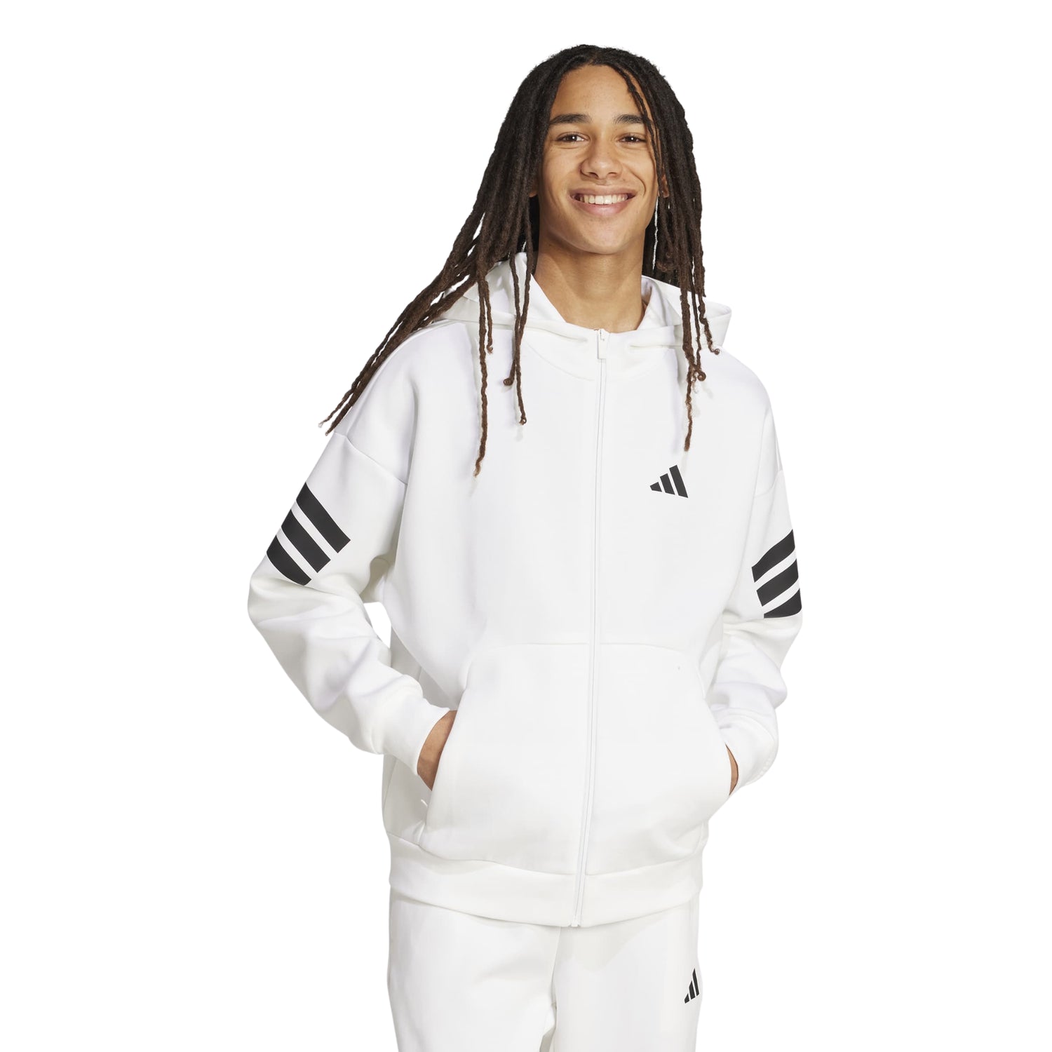 Felpa Future Icons 3-Stripes Full-Zip Uomo - JW7106