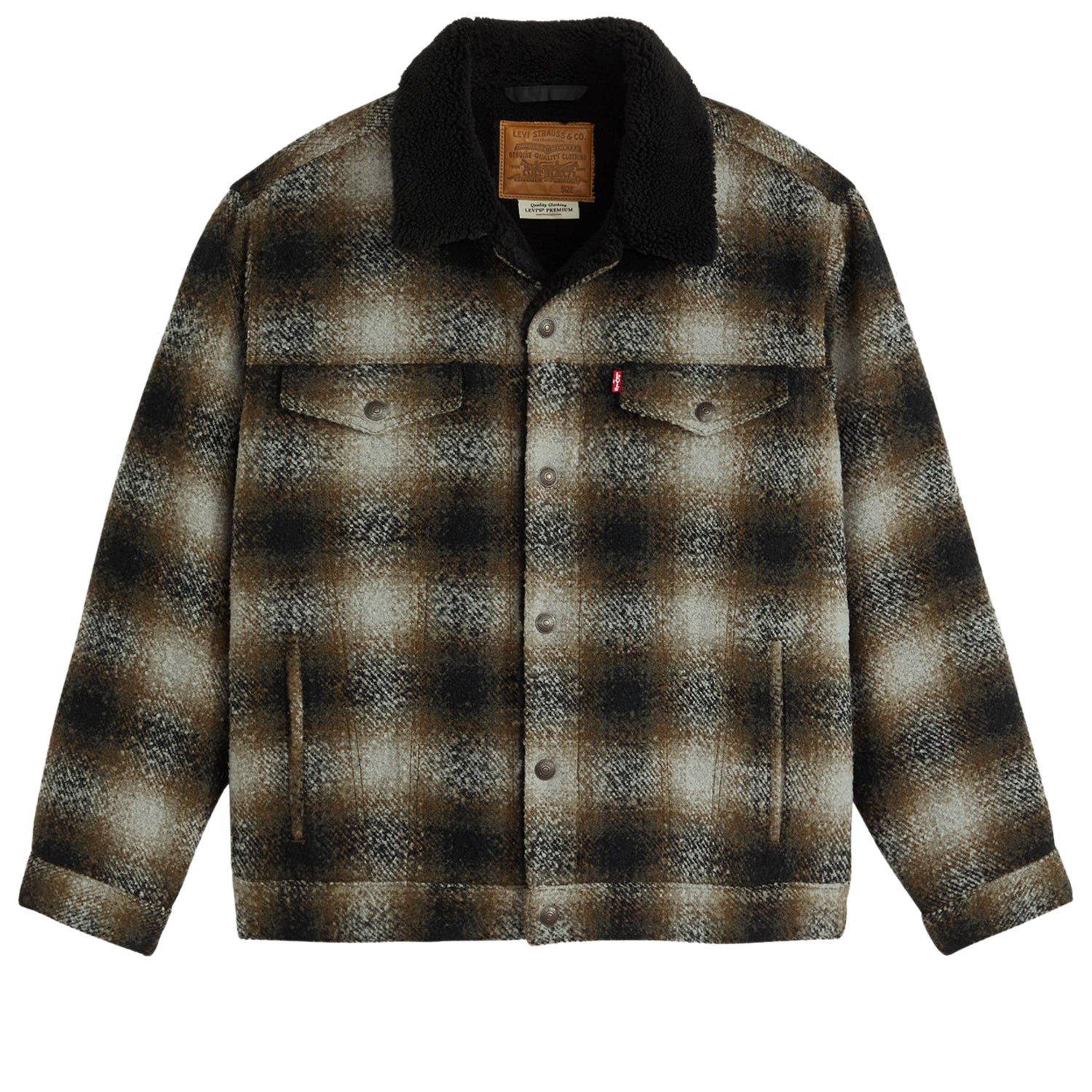Giacca Relaxed Fit Plaid Sherpa Trucker Uomo - A6030