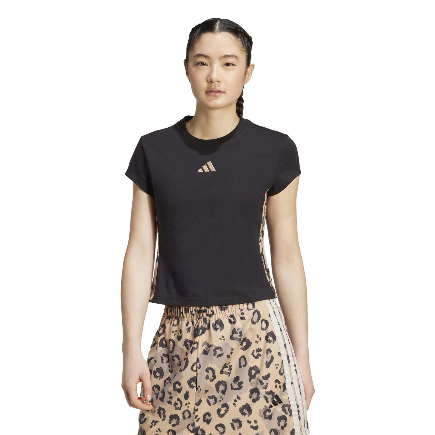 T-Shirt Animalier 3 Stripes Donna - JM1856