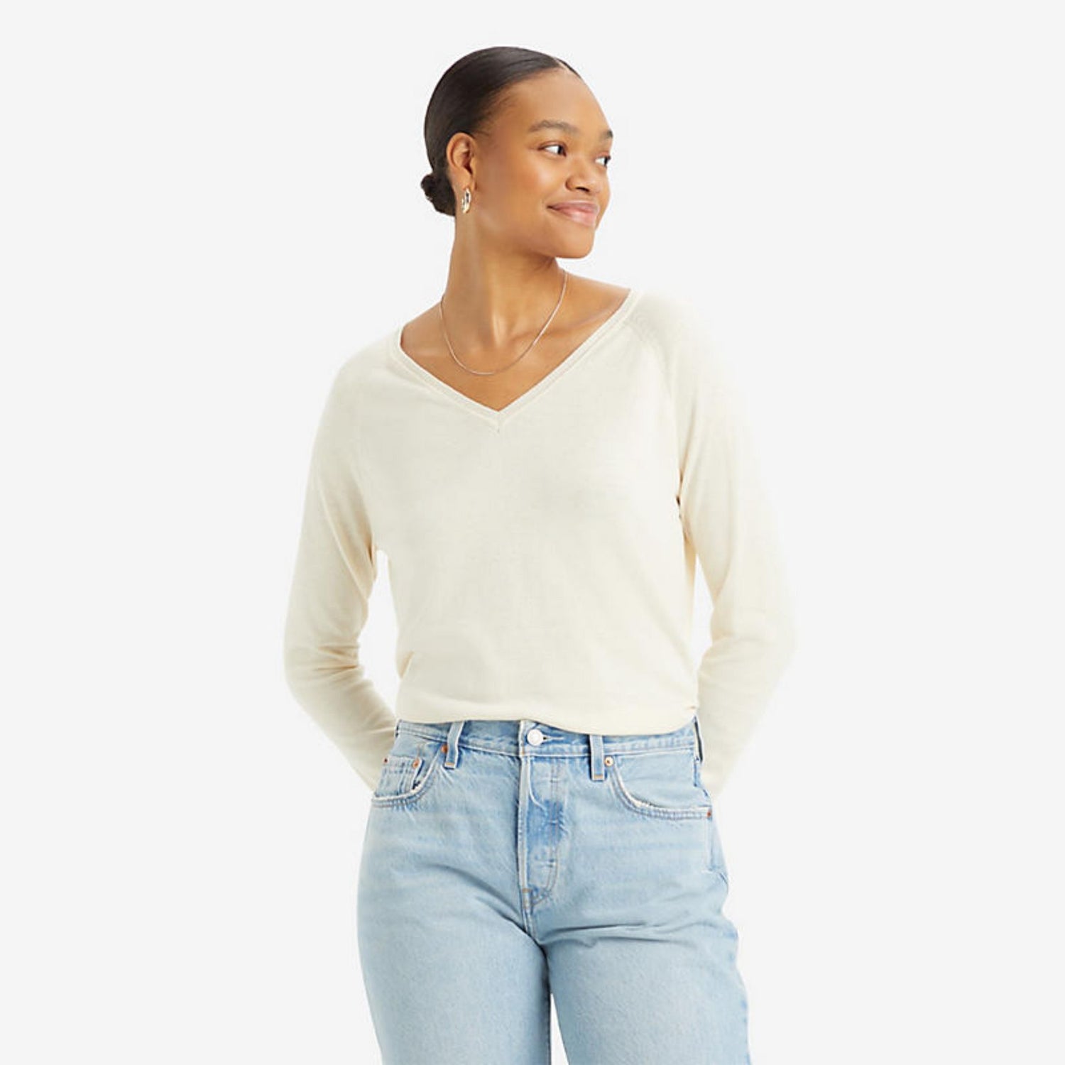 A8502 PETAL VNECK SWEATER 2024 Donna LEVI'S MAGLIA