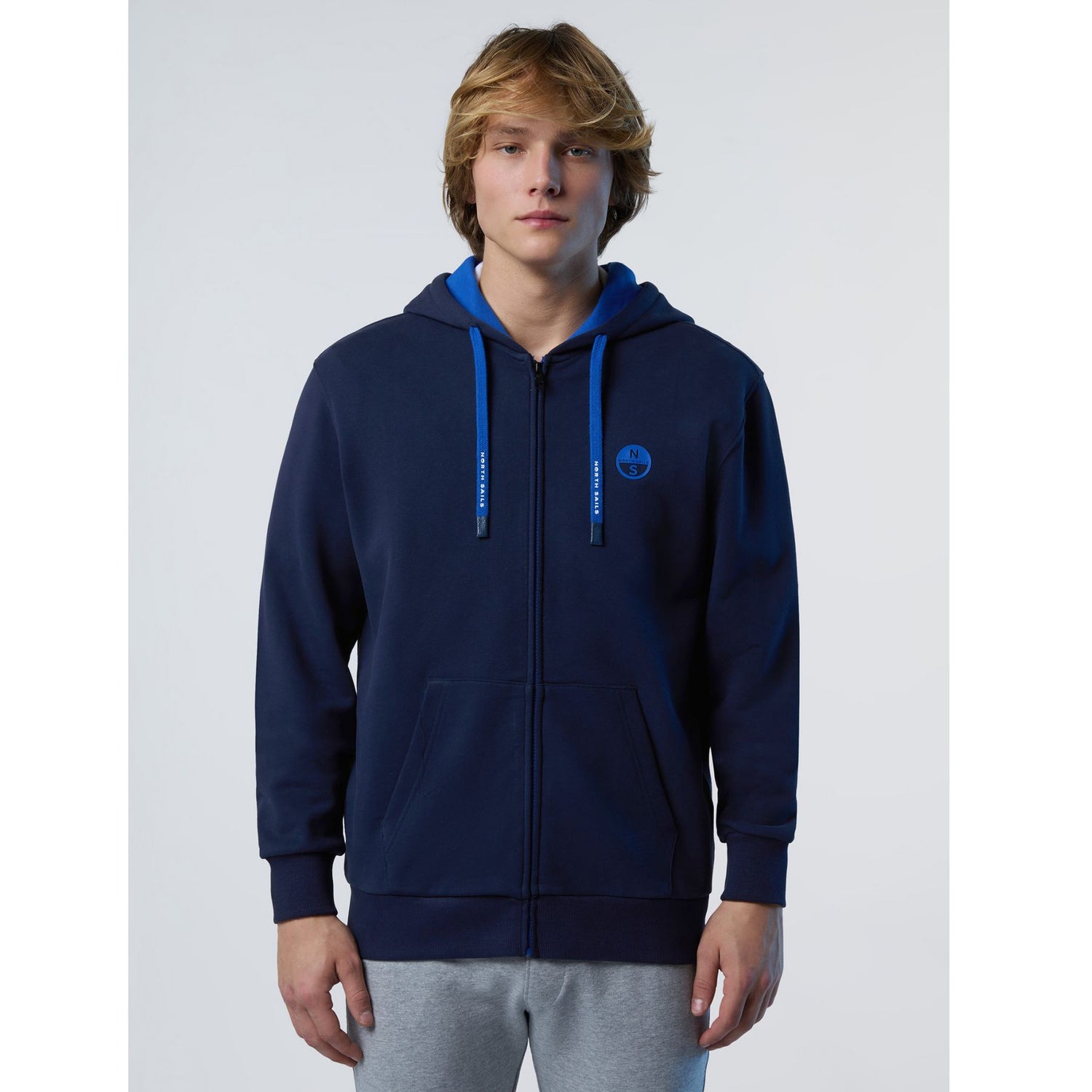 691224 BASIC HOODED FULL ZIP SWEATHIRT Uomo NORTH SAILS FELPA